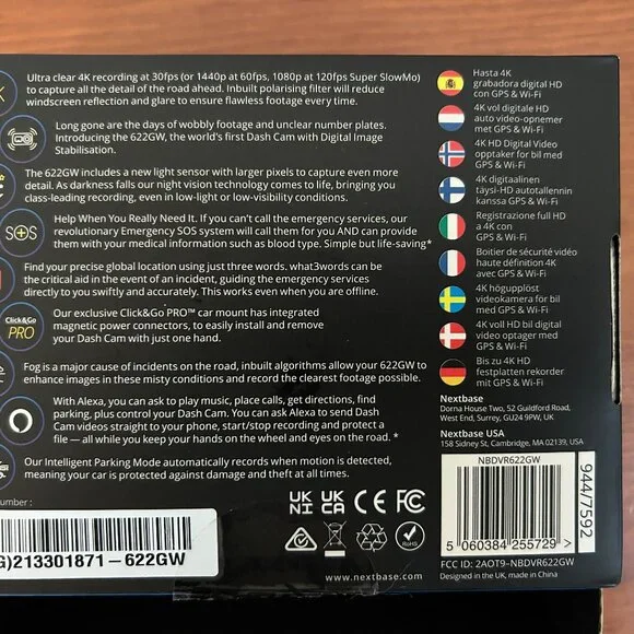 COPY - NWT! Nextbase 622GW Dash Cam Front and Rear Camera. - Picture 6 of 8